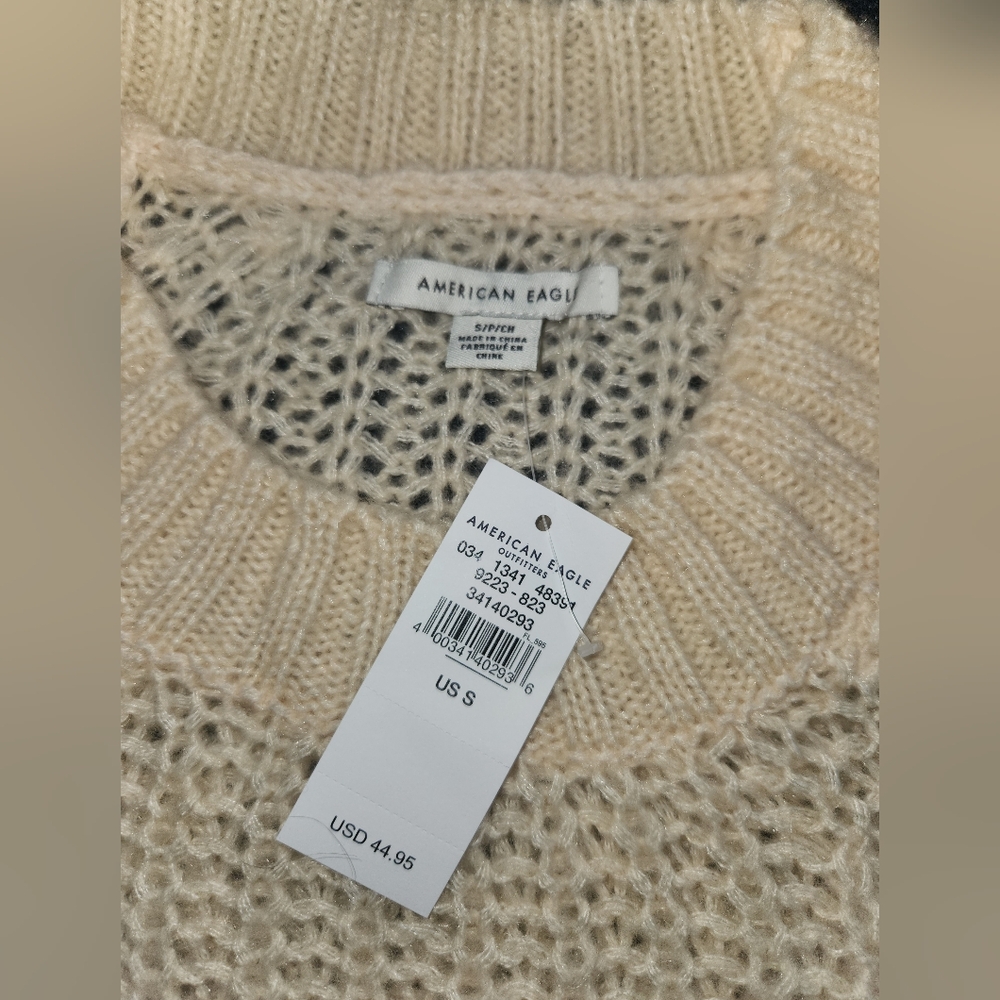 Nwt american eagle cropped knit sweater size small - Picture 5 of 6